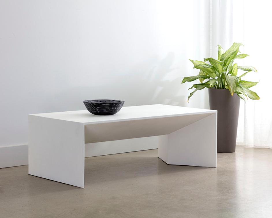 NOMAD COFFEE TABLE - WHITE by Sunpan