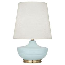 Matte Sky Blue Michael Berman Nolan Table Lamp by Robert Abbey