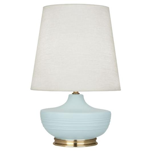Matte Sky Blue Michael Berman Nolan Table Lamp by Robert Abbey