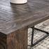 Troy Reclaimed Oak 89" Dining Table Suede Brown by Classic Home