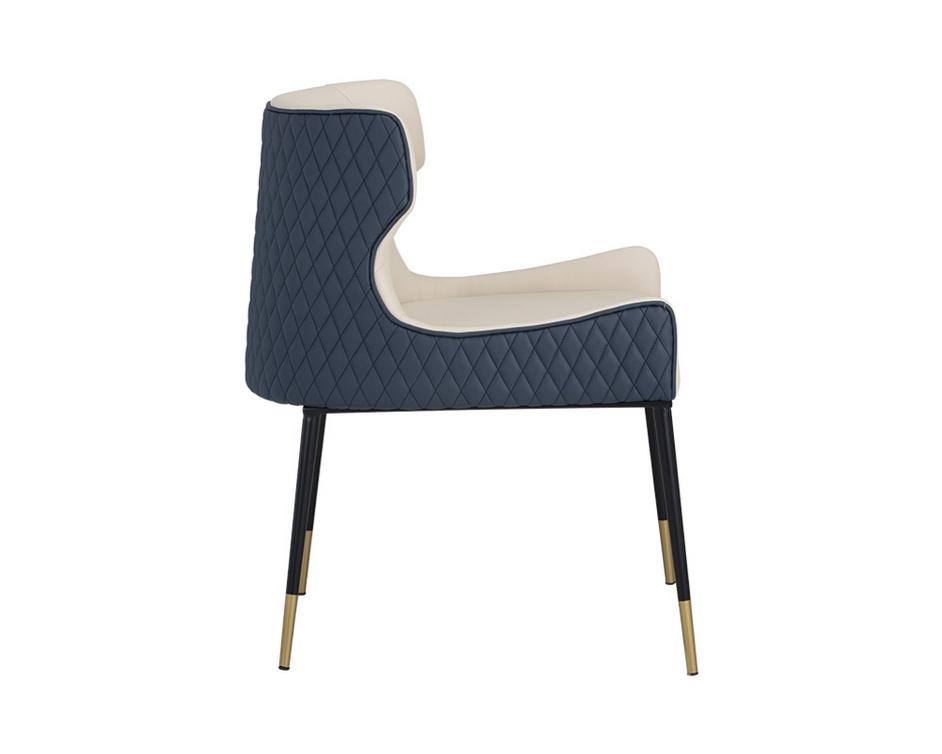 Gianni Dining Chair - Dillon Cream / Dillon Thunder by Sunpan