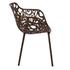 ORO ALUMINUM CHAIR (WITH ARMS) - BROWN by LeisureMod