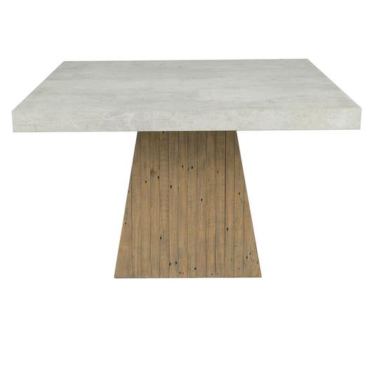 Ridley Reclaimed Pine 47" Square Dining Table Natural/Weathered Chalk by Classic Home