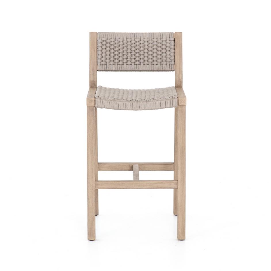 Delano Outdoor Bar Stool-Washed Brown by FOUR HANDS