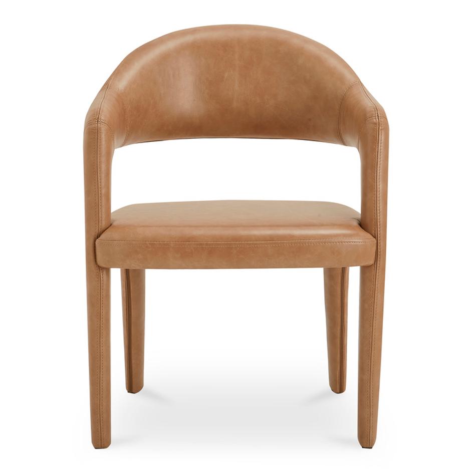 Martens Dining Chair Brown Leather by Moes Home