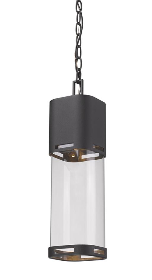 Lestat 1 Light Outdoor Chain Light in Black Finish by Z-Lite