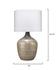 Damsle Glass Table Lamp with Linen Shade, Silver by Jamie Young