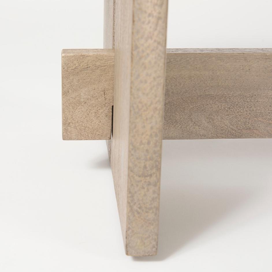 Aida 18H Light Gray Wood Dining Bench by Mercana