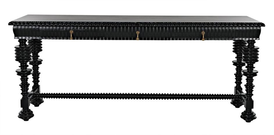 Portuguese Console, Hand Rubbed Black by Noir Furniture