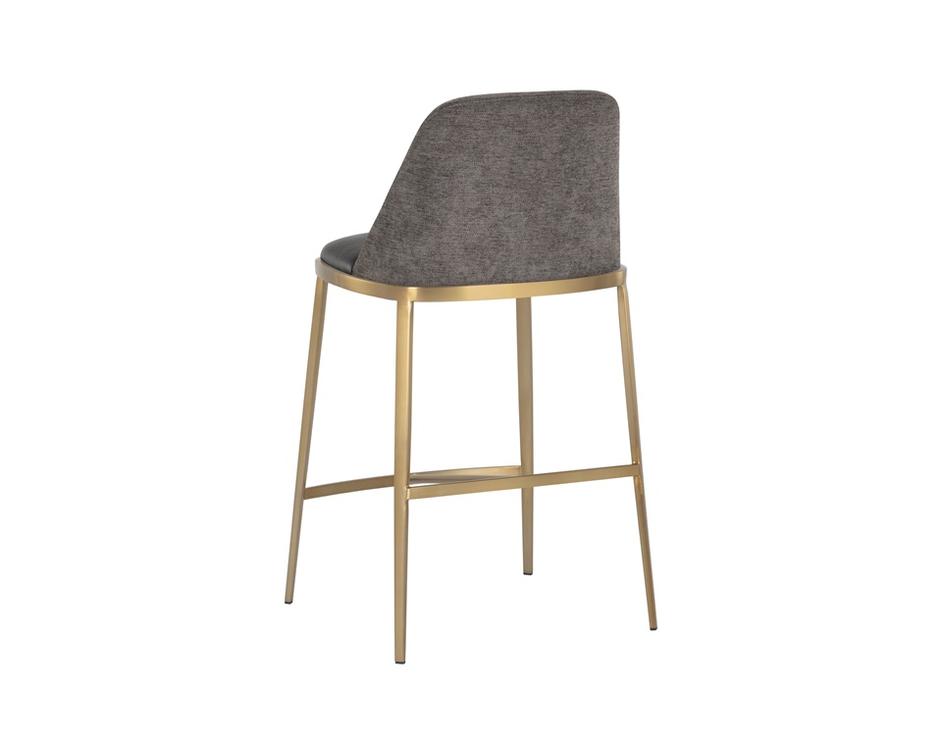 DOVER COUNTER STOOL - BRAVO PORTABELLA / SPARROW GREY by Sunpan