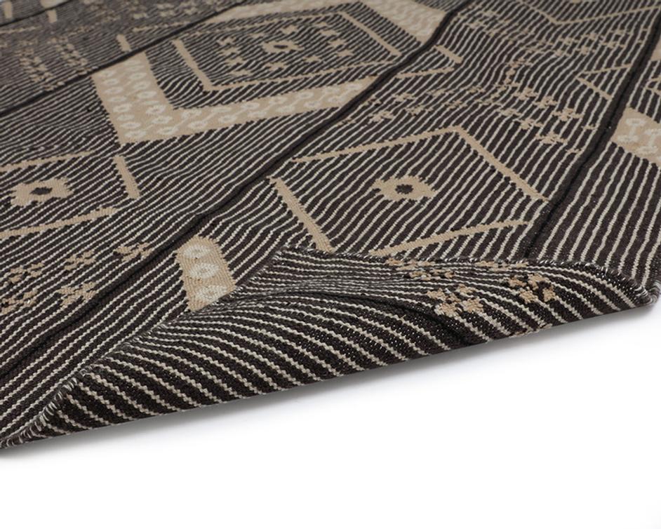 ASANA HAND-WOVEN RUG - BLACK / TAN - 5' X 8' by Sunpan