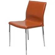 Alice Dining Chair, Ochre Leather by Nuevo Living