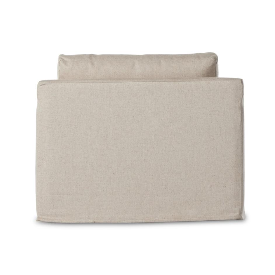 Hampton Slipcover Swivel Chr In Evere Otml by FOUR HANDS