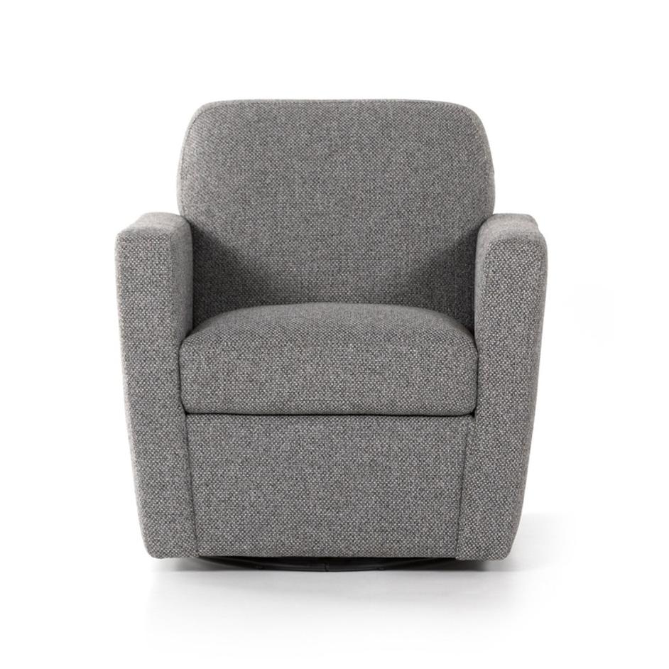 Emanuel Swivel Chair In Fallon Charcoal by Four Hands