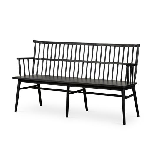 Aspen Large Bench In Black Oak by FOUR HANDS