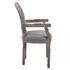 Lida Vintage French Upholstered Fabric Dining Armchair In Light Gray by Modway Furniture