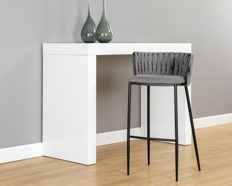 Sarai Barstool - Belfast Koala Grey by Sunpan
