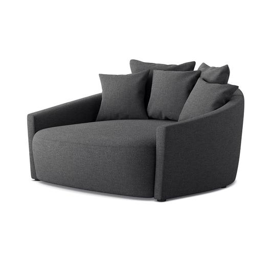 Chloe Media Lounger In Gibson Smoke by FOUR HANDS