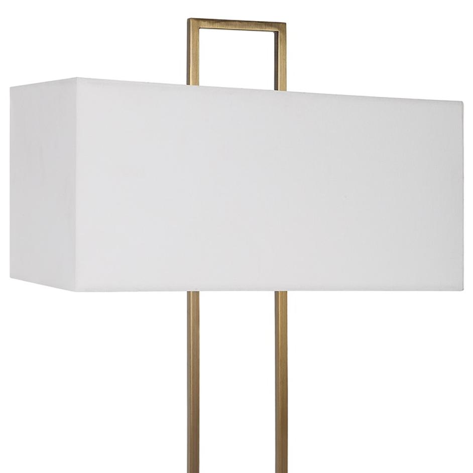 Column White Marble Table Lamp by Uttermost