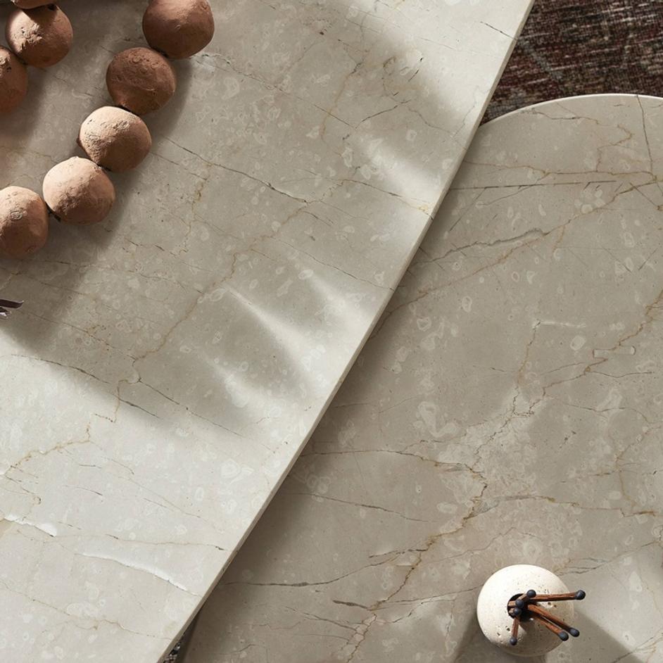 Zion Coffee Table Set - Cream Marble by Four Hands