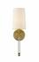 Mila 1 Light Wall Sconce in Rubbed Brass Finish by Z-Lite