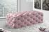 Debbie Ottoman/Bench In Pink Velvet by Meridian Furniture
