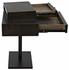 Enola Side Table, Ebony Walnut with Steel Base by Noir Furniture