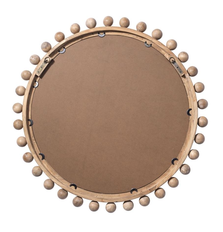 Brighton Round Wood Mirror, Natural by Jamie Young