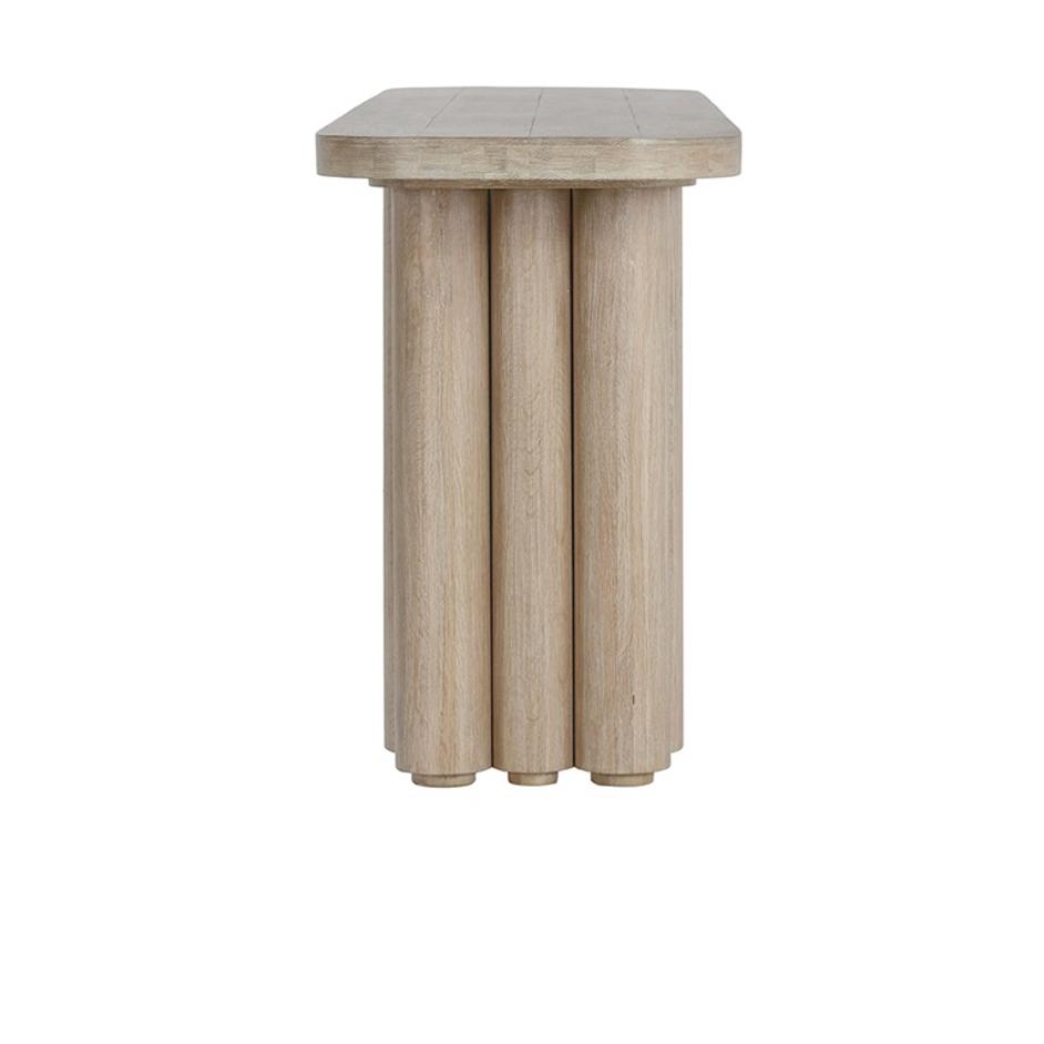 Tiber Oak Wood 90" Console Table White Washed by Classic Home