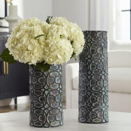 Baltra Bronze Patina Vases, S/2 by Uttermost