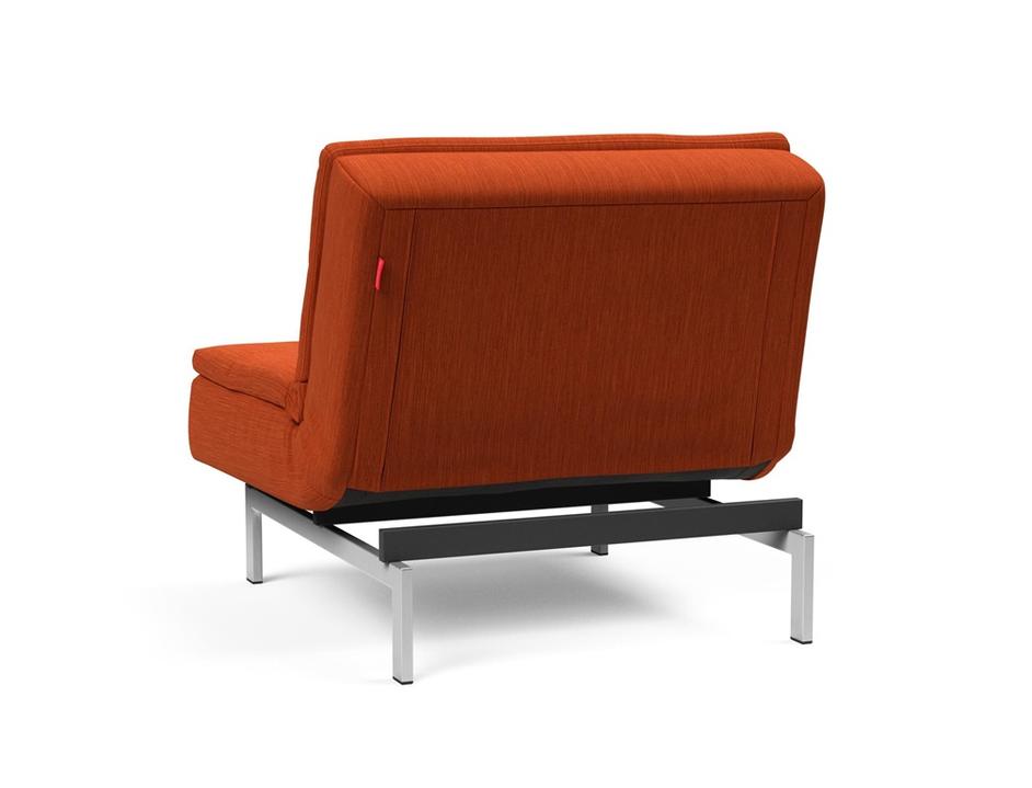 DUBLEXO CHAIR in ELEGANCE PAPRIKA FABRIC WITH Stainless Steel LEGS 506 by INNOVATION USA