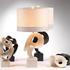 Obscure Table Lamp with Linen Shade, White by Jamie Young
