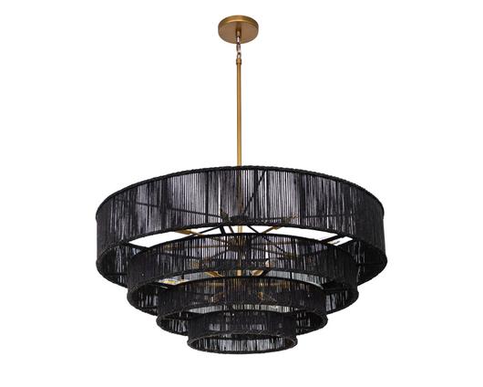 LUMINA CHANDELIER - BLACK JUTE by Sunpan