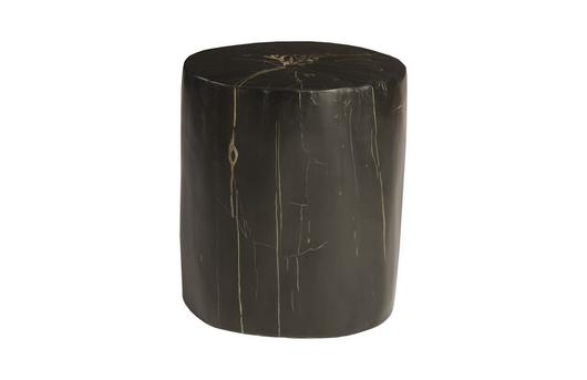 Cast Petrified Wood Stool In Black & Gold by PHILLIPS COLLECTION