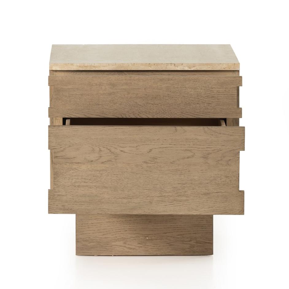 Jaylen Nightstand In Yucca Oak by FOUR HANDS