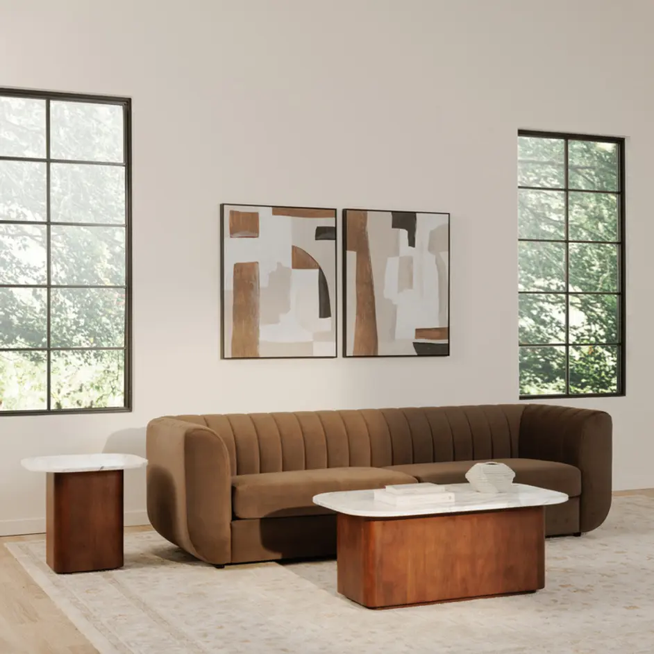 Rosy Sofa Dark Brown by Moes Home