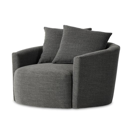Chloe Swivel Chair In Gibson Smoke by FOUR HANDS