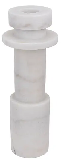 Shine Bianco Crown Marble Candle Holder by Noir Furniture