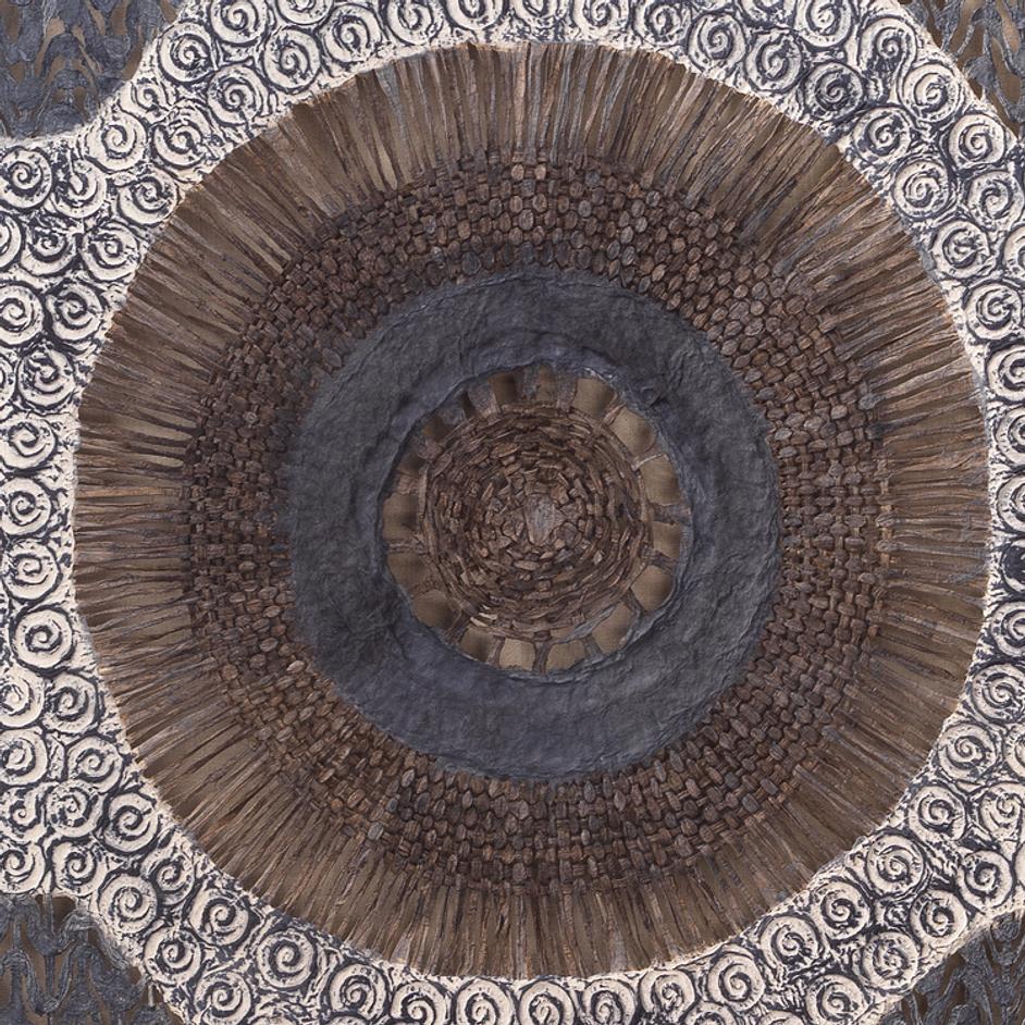 Batik Square Framed Wall Art, Indigo Paper by Jamie Young