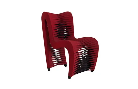Seat Belt Dining Chair - Red by PHILLIPS COLLECTION