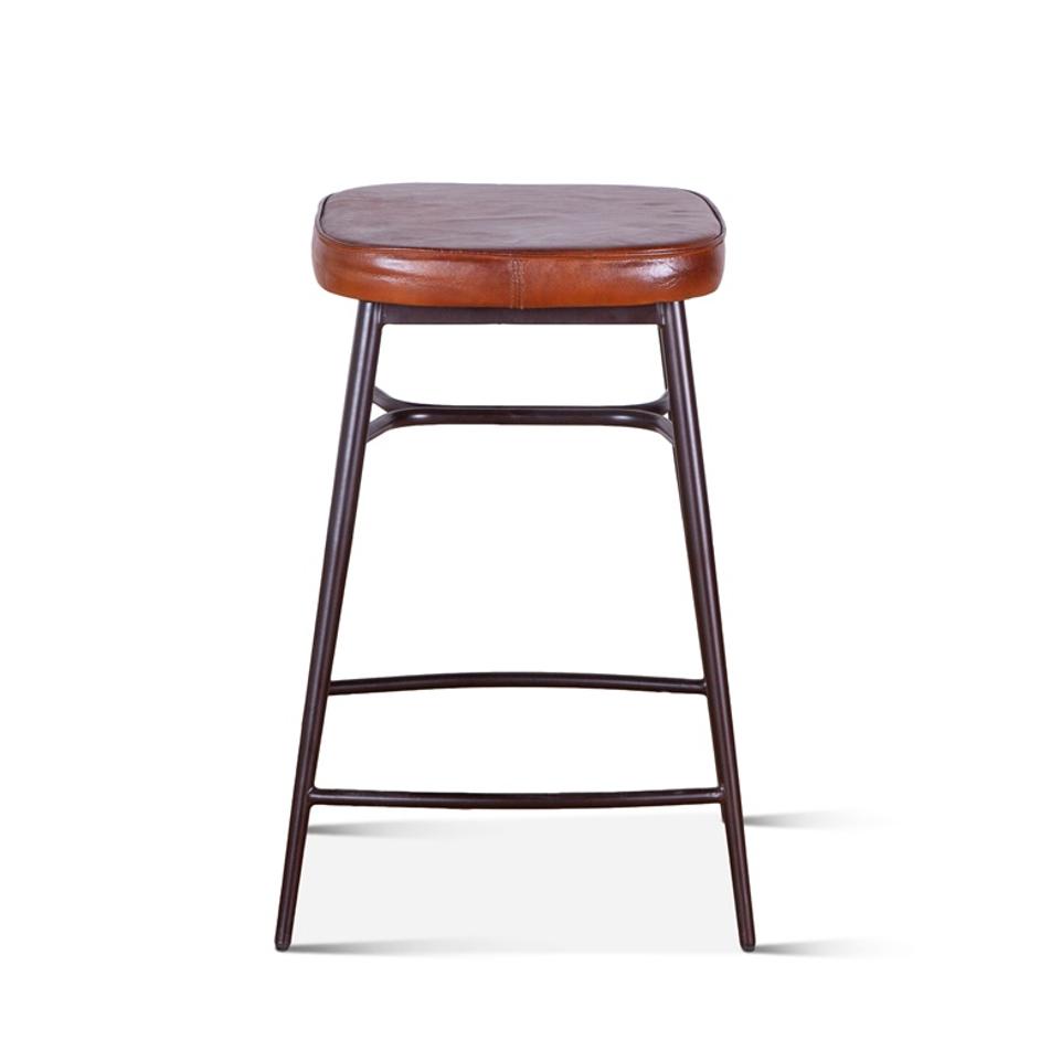 Wellington Backless Leather Counter Stool by Home Trends & Design