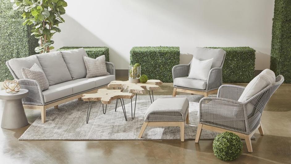 Loom Outdoor Footstool by Essentials For Living