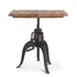 Industrial Loft 30-Inch Reclaimed Teak Wood Dining Table with Adjustable Crank by Home Trends & Design