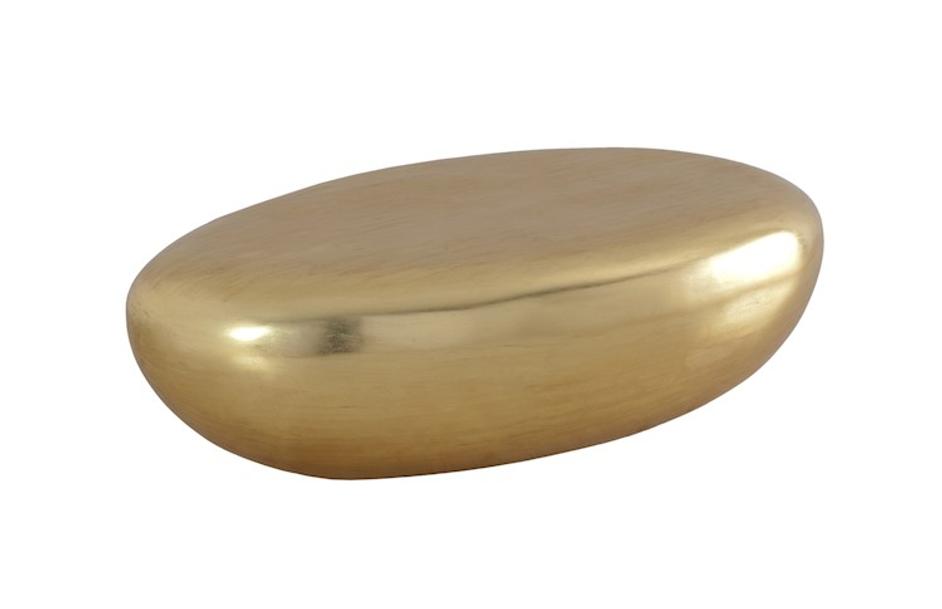 River Stone Cocktail Table, Gold Leaf, Large by PHILLIPS COLLECTION