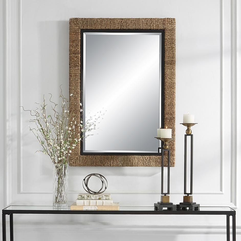 Island Braided Straw Mirror by Uttermost
