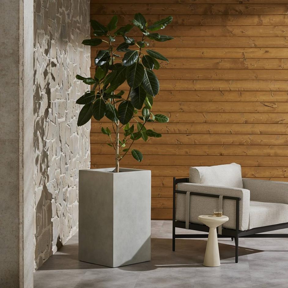 Kiro Planter - Natural Grey Concrete by Four Hands