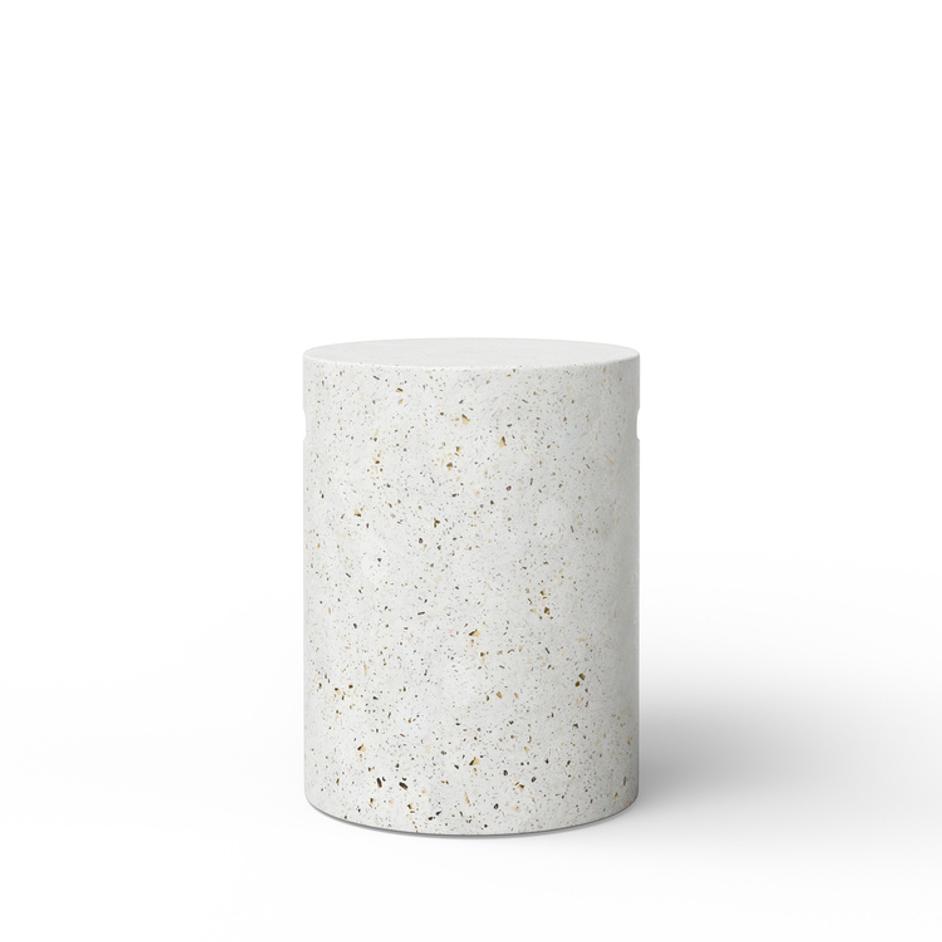 Ivory Terrazzo Stool by Urbia Imports