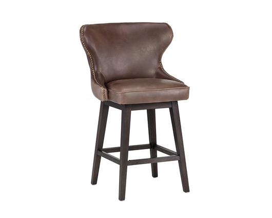 Ariana Swivel Counter Stool - Havana Dark Brown by Sunpan