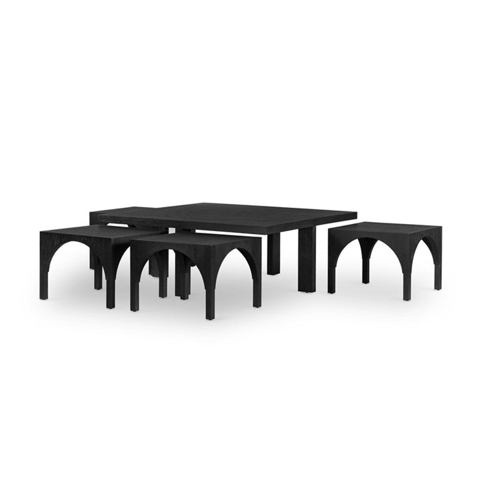 Amara Coffee Table - Black Oak Veneer by Four Hands