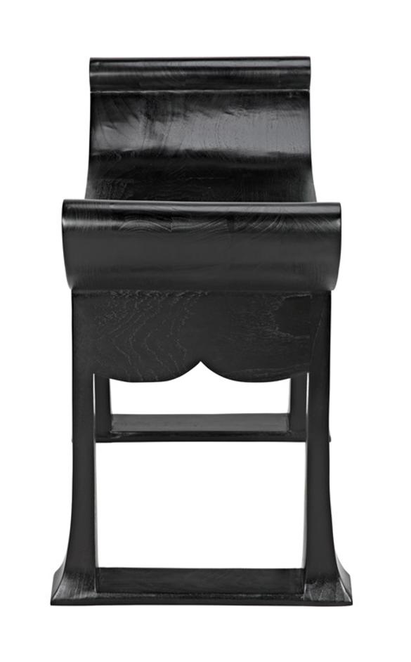 Wey Sungkai/Mindi Stool in Charcoal Black by Noir Furniture